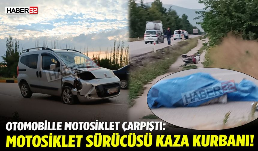 Eğirdir Yolundaki Kazada Motosiklet Sürücüsü Öldü!