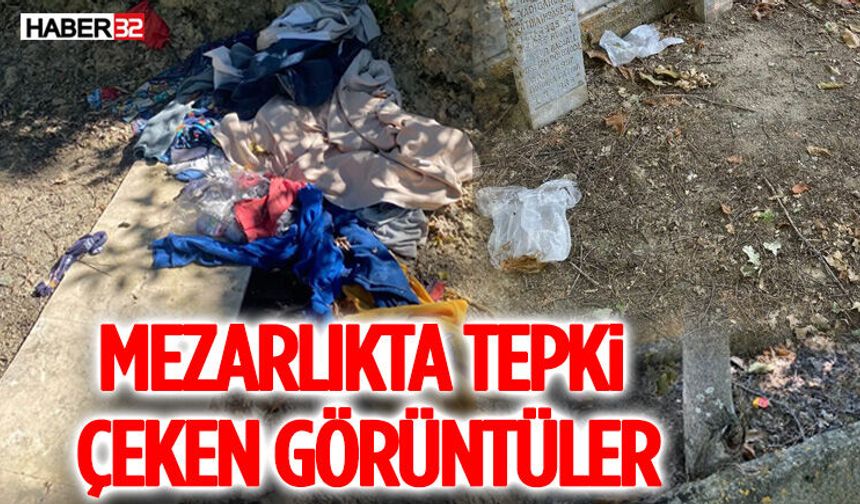 Mezarlıkta Tepki Çeken Görüntüler