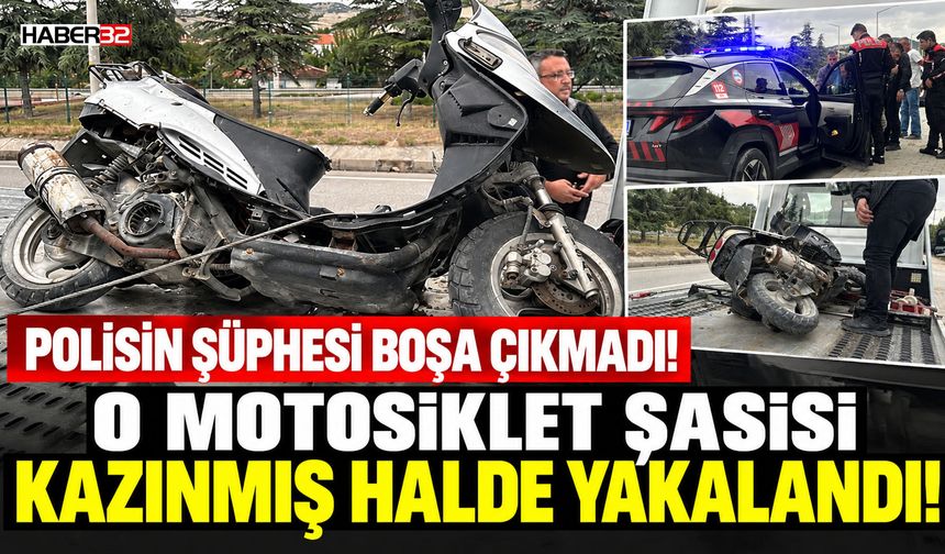 Polisin Şüphelendiği Motosikletin Şasisi Kazınmış Çıktı!