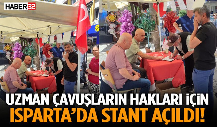 Uzman Çavuşların Hakları İçin Isparta’da Stant Açıldı!