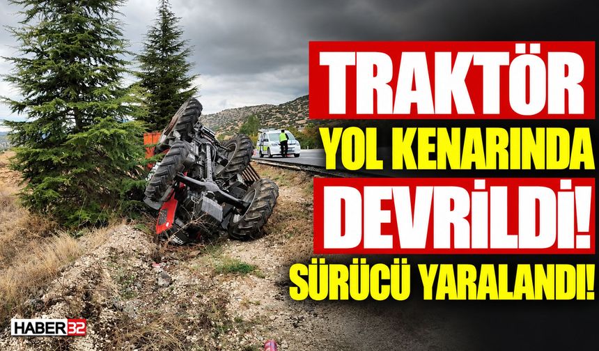 Kontrolden Çıkan Traktör Şarampole Yuvarlandı!