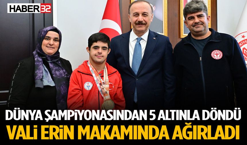 Vali Erin, Dünya Şampiyonu Adem Baş’ı Ağırladı
