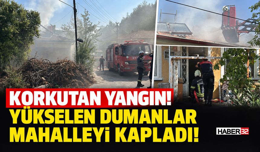 Korkutan Yangında Yükselen Dumanlar Mahalleyi Kapladı!