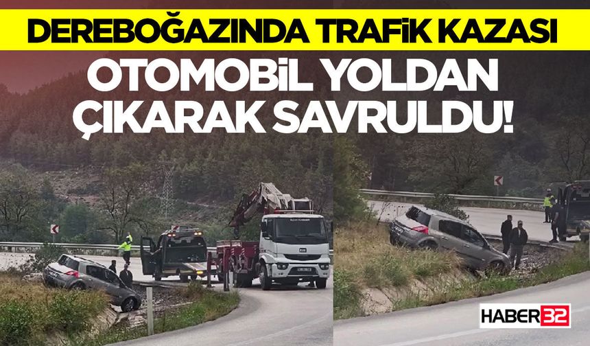 Otomobil Yoldan Çıkarak Savruldu!