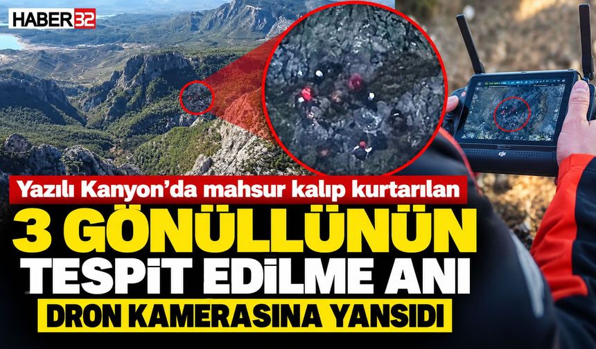 Sütçüler'de Mahsur Kalanların Tespit Edilme Anı Kamerada