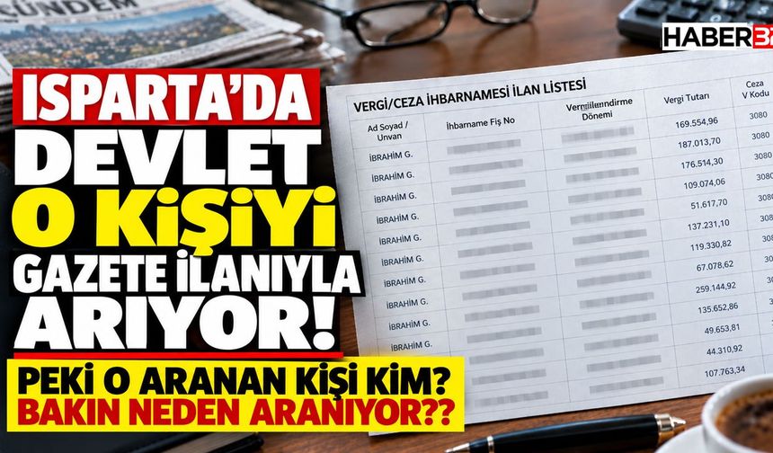 Isparta'da Devletin aradığı o kişi kim?