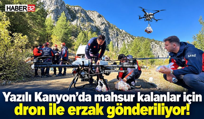 Mahsur Kalan İHH Ekibi İçin Dron İle Erzak Sevkiyatı