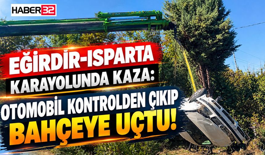 Otomobil Kontrolden Çıkıp Bahçeye Uçtu!