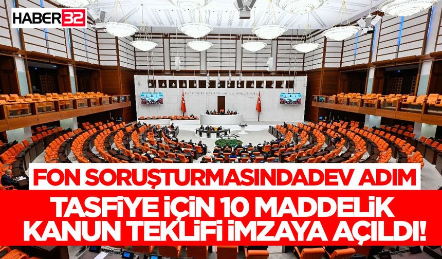 Tasfiye İçin 10 Maddelik Kanun Teklifi İmzaya Açıldı!
