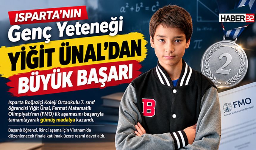 Isparta’nın Genç Yeteneği Yiğit Ünal’dan Büyük Başarı