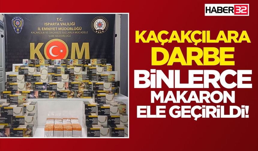 Kaçakçılara Darbe: Binlerce Makaron Ele Geçirildi!