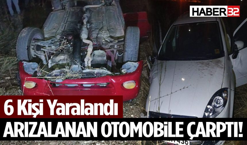 Yol Kenarında Bekleyen Otomobile Çarptı!