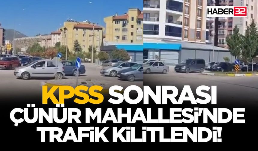 KPSS Sonrası Çünür Mahallesi'nde Trafik Kilitlendi!