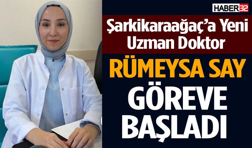 Şarkikaraağaç’a Yeni Uzman Doktor Rümeysa Say Göreve Başladı