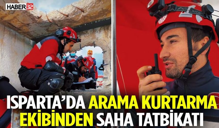 Isparta’da Arama Kurtarma Ekibinden Saha Tatbikatı