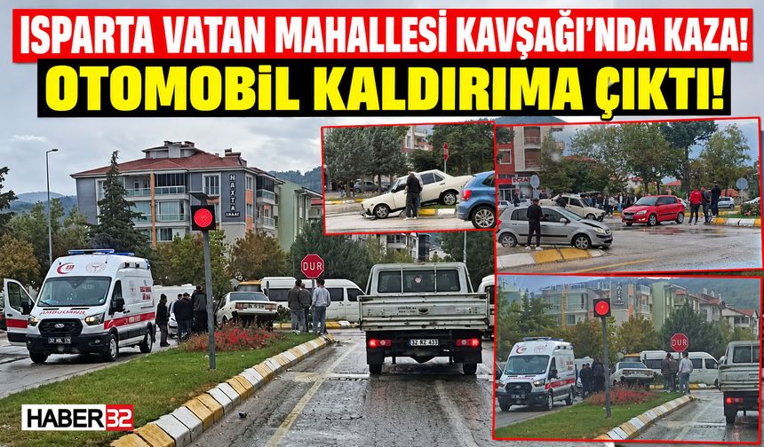 Vatan Mahallesi'nde Kaza: Araçlardan Biri Kaldırıma Çıktı!