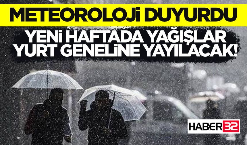 Yeni Haftada Yağışlar Yurt Geneline Yayılacak!