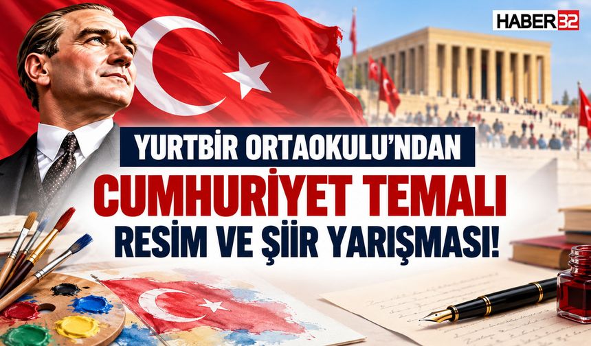 Yurtbir Ortaokulu'ndan Cumhuriyet Temalı Yarışma