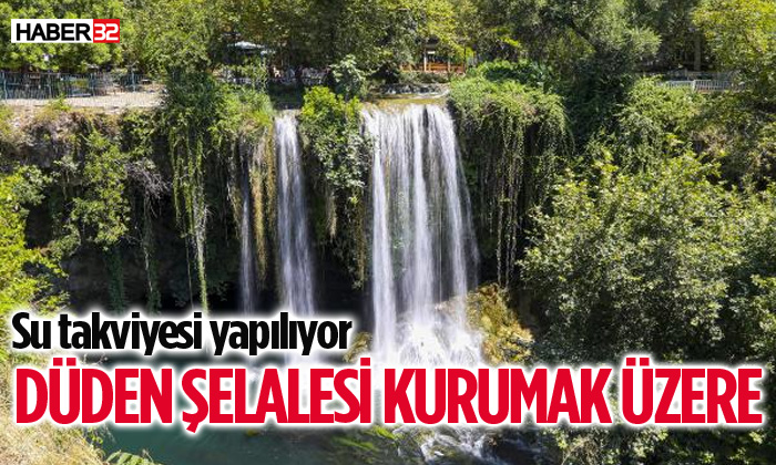 Düden Şelalesinde su seviyesi azaldı