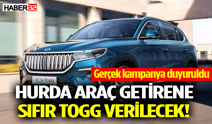 Hurda araç getirene sıfır TOGG verilecek!