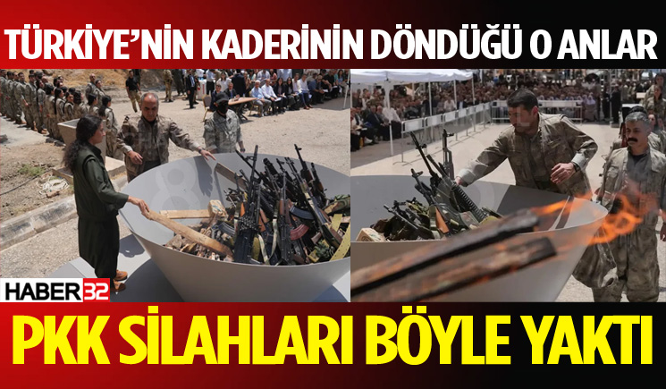 PKK'nın silah bırakma töreninden ilk görüntüler paylaşıldı