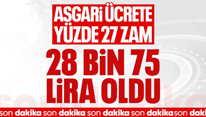 2026 yılı asgari ücreti açıklandı