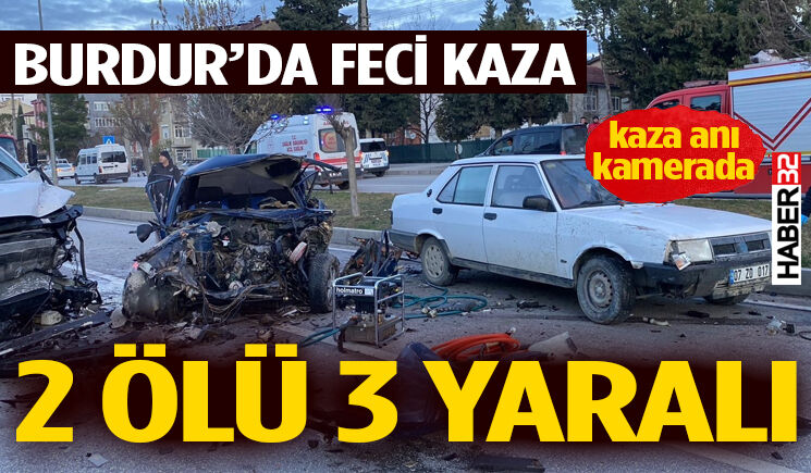 Burdur’da Feci Kaza: 2 Ölü 3 Yaralı