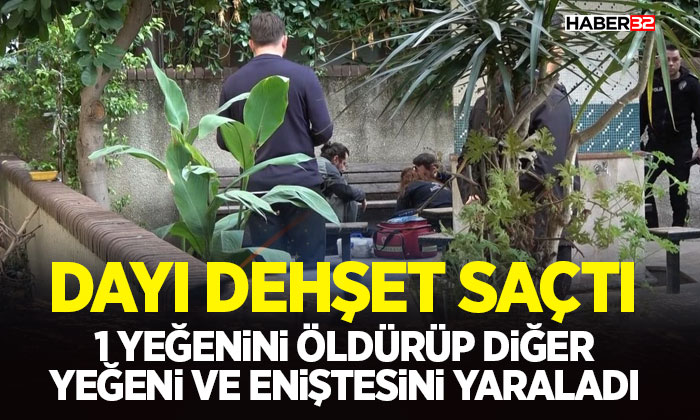 1 yeğenini öldürüp diğer yeğeni ve eniştesini yaraladı