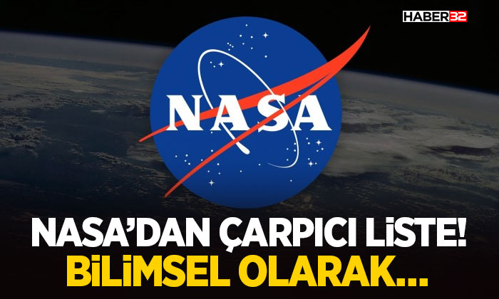 Nasa’dan Çarpıcı Liste! -Bilimsel Olarak…