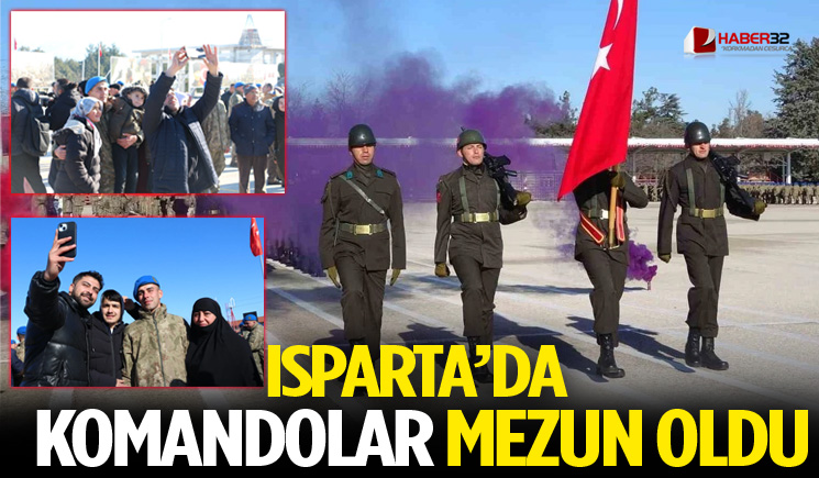 Isparta'da komandolar mezun oldu, aileler gurur ve duygu dolu anlar yaşadı