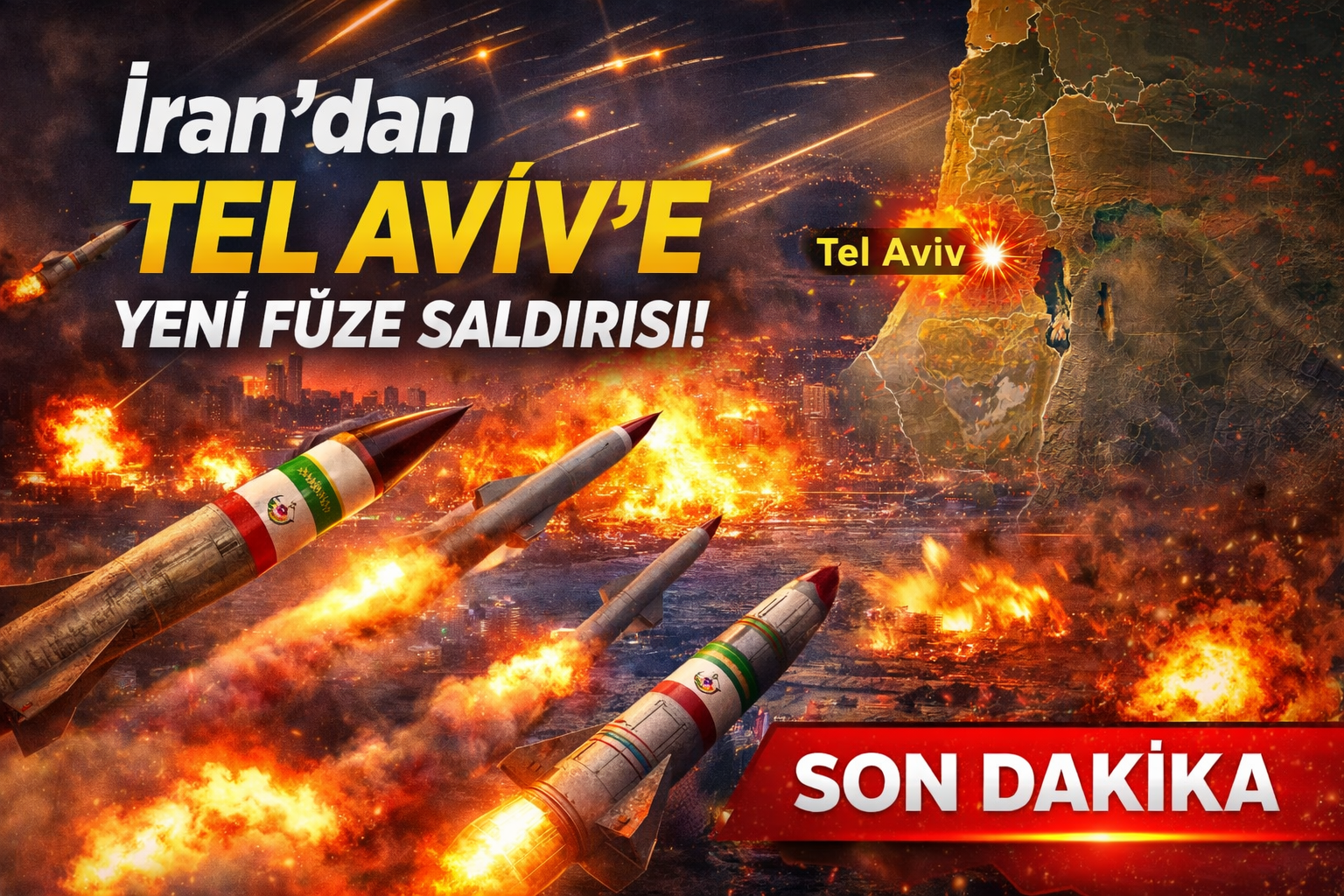 İran’dan Tel Aviv’e Yeni Füze Saldırısı: Gece Boyunca Sirenler Çaldı