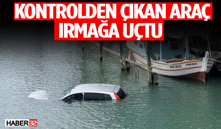 Antalya'da kontrolden çıkan otomobil ırmağa uçtu
