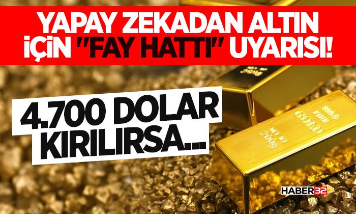 Yapay Zekadan Altın İçin "Fay Hattı" Uyarısı!