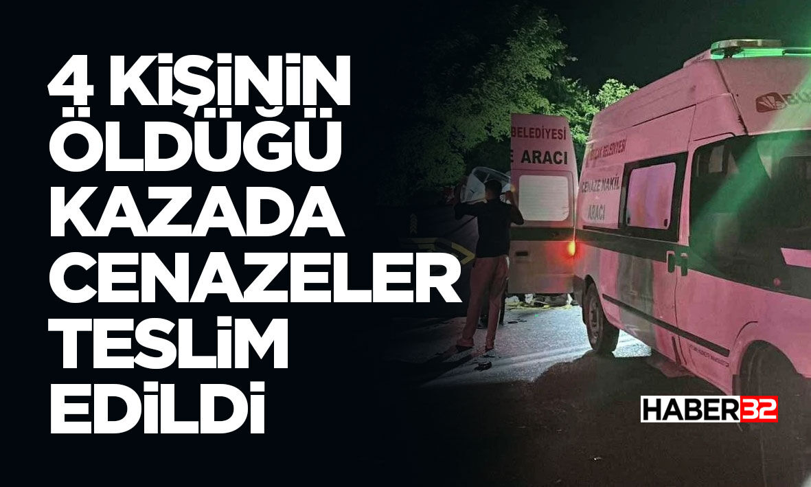 Burdur'da 4 kişinin öldüğü kazada cenazeler teslim edildi