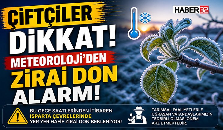 Çiftçiler Dikkat! Meteoroloji’den Zirai Don Alarmı