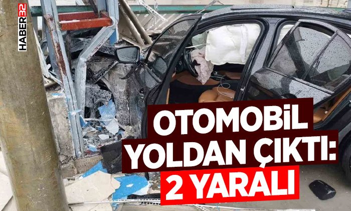 Burdur'da otomobil yoldan çıktı: 2 yaralı