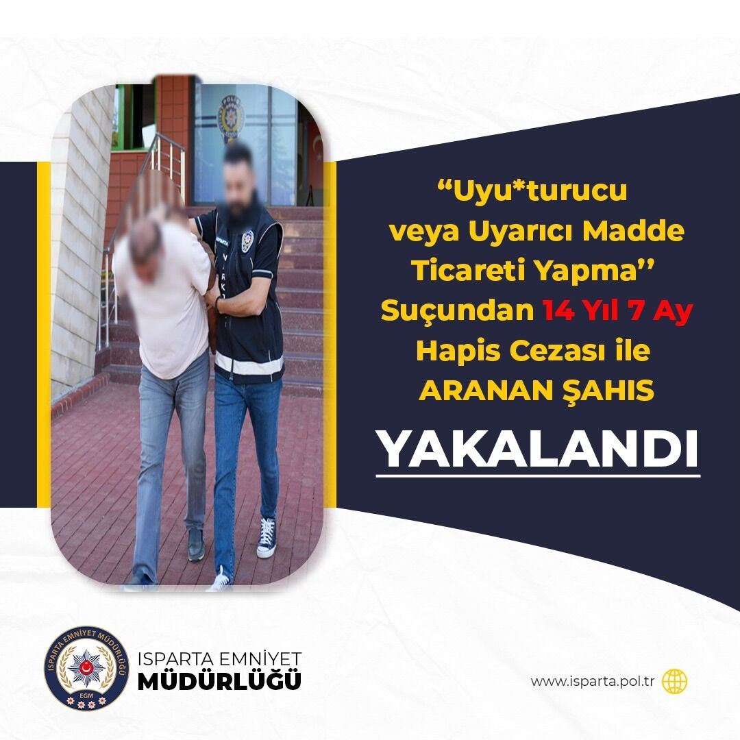 🚨Uyştrucu Veya Uyarıcı Madde Ticareti Suçundan Hakkında 14 Yıl 7 Ay 12 Gün Kesinleşmiş Hapis Ce