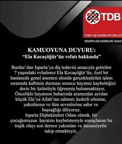1 Elanin Aci Olumu Sonrasi Dis Hekimleri Odasindan Aciklama 1