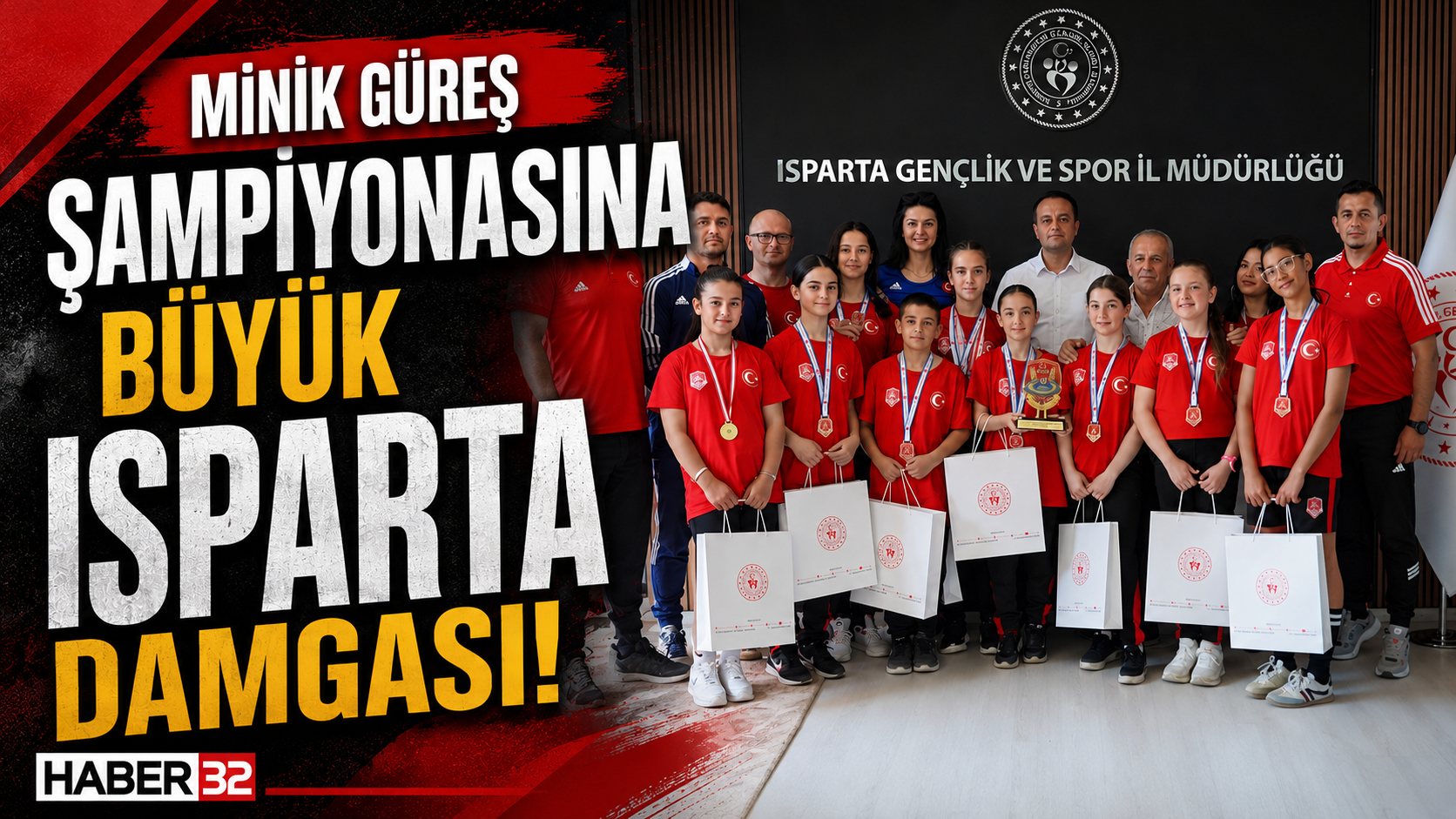 Minik Güreş Şampiyonasına Büyük ISPARTA Damgası!