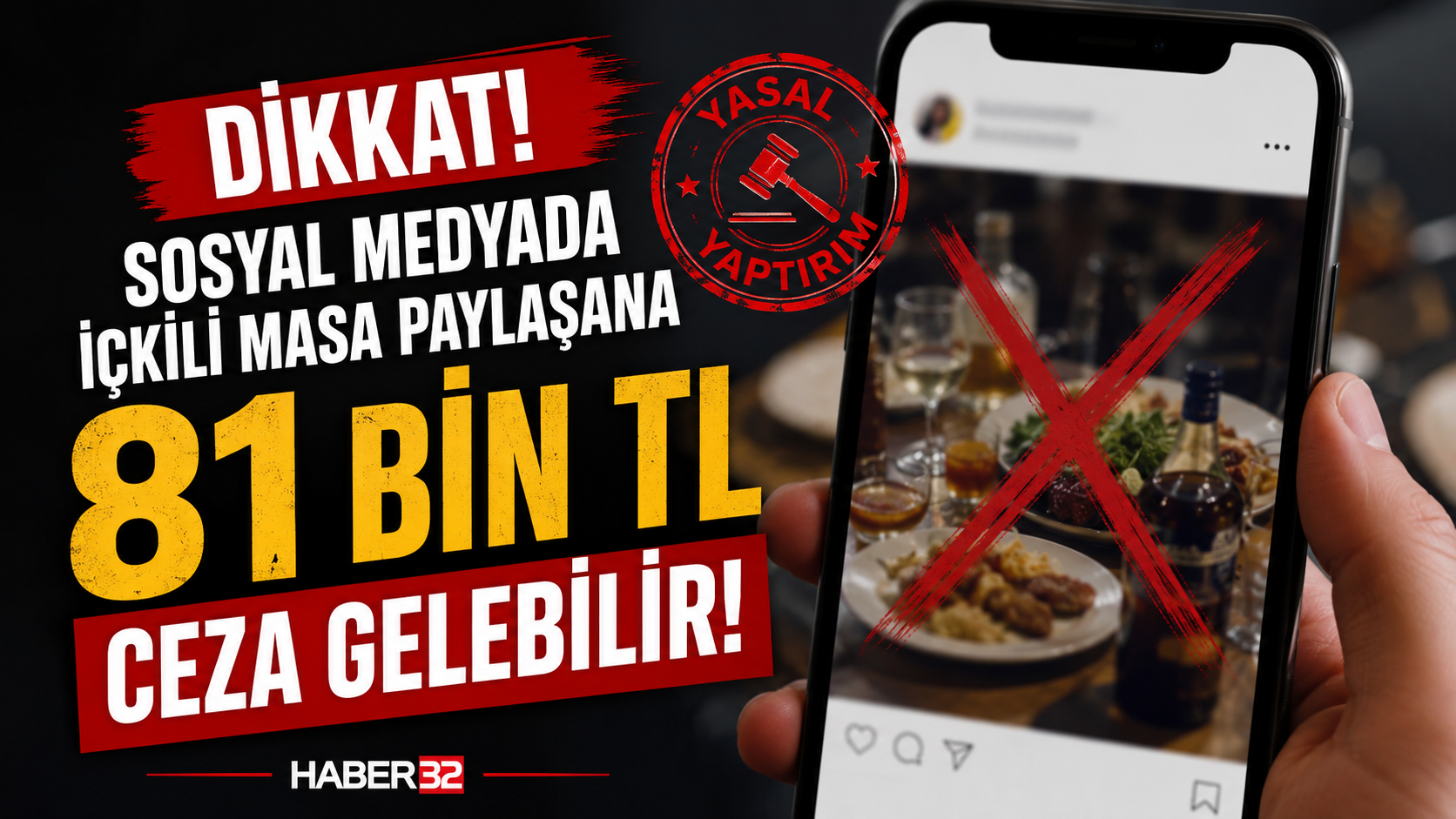 Dikkat! Sosyal Medyada İçkili Masa Paylaşana 81 bin TL Ceza Gelebilir!