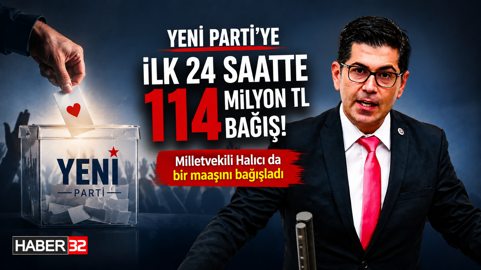 Milletvekili Halıcı da Bir Maaşını Partiye Bağışladı!