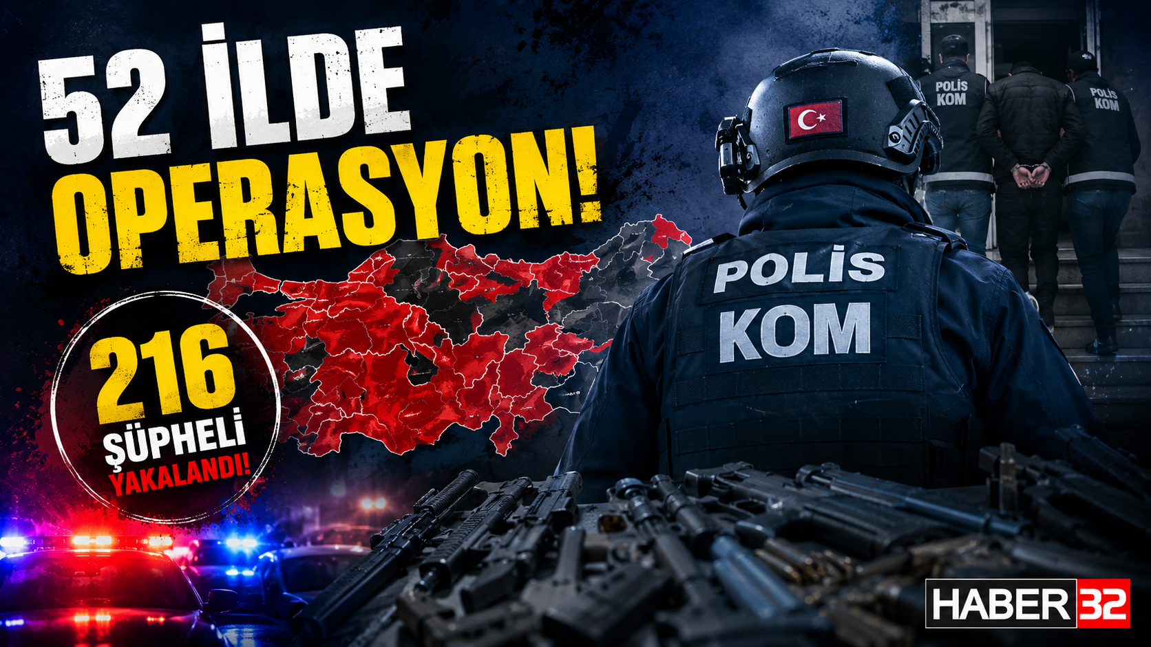 Isparta ve 51 İlde Eş Zamanlı Operasyon: 216 Gözaltı!
