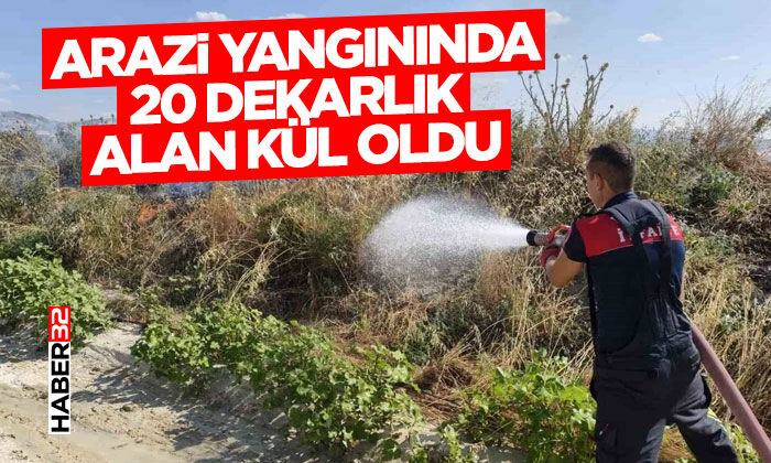 Burdur'da arazi yangınında 20 dekarlık alan kül oldu
