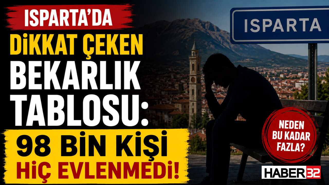 Isparta’da Dikkat Çeken Bekarlık Tablosu: 98 Bin Kişi Hiç Evlenmedi!