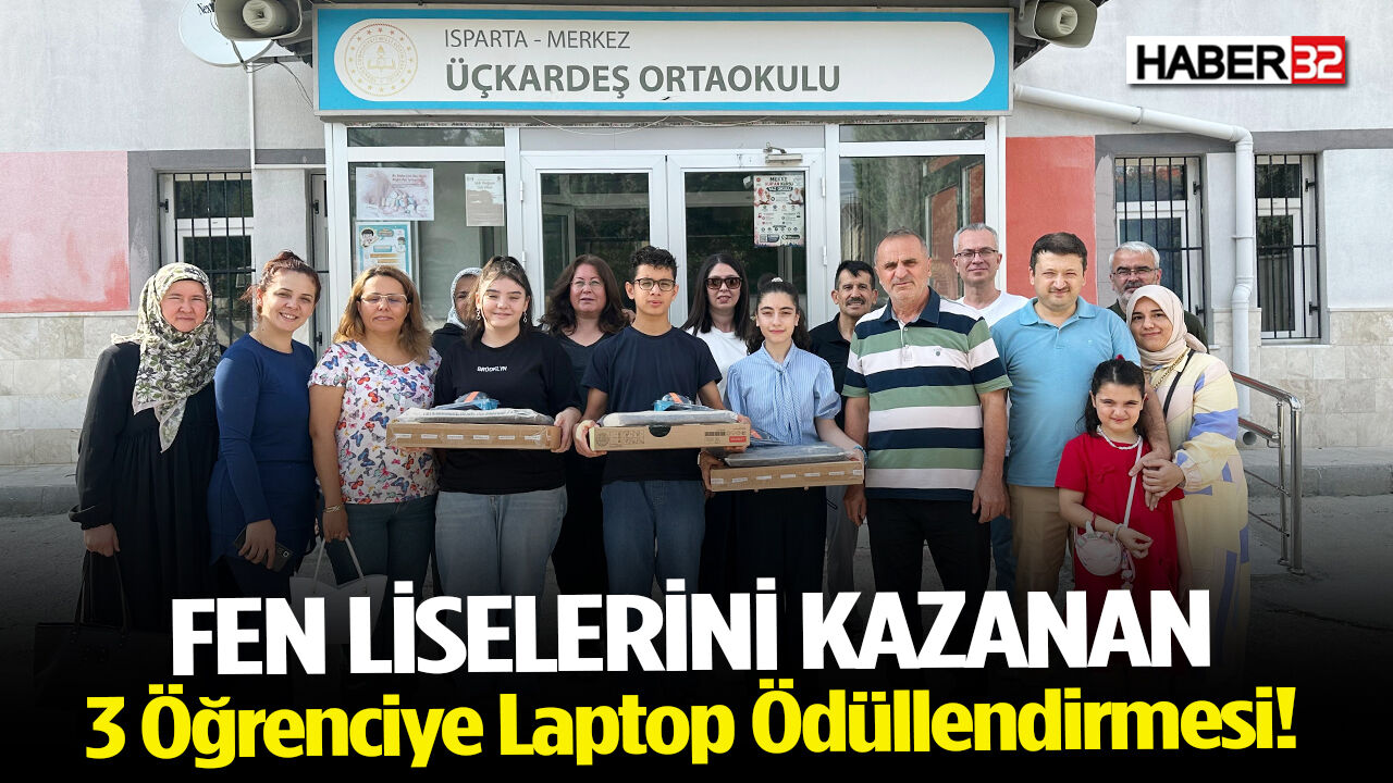 Fen Liselerini Kazanan 3 Öğrenciye Laptop Ödüllendirmesi!