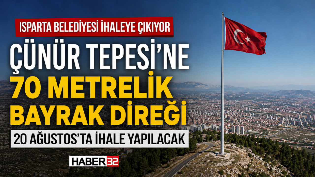 Çünür Tepesi’ne 70 Metrelik Dev Bayrak!