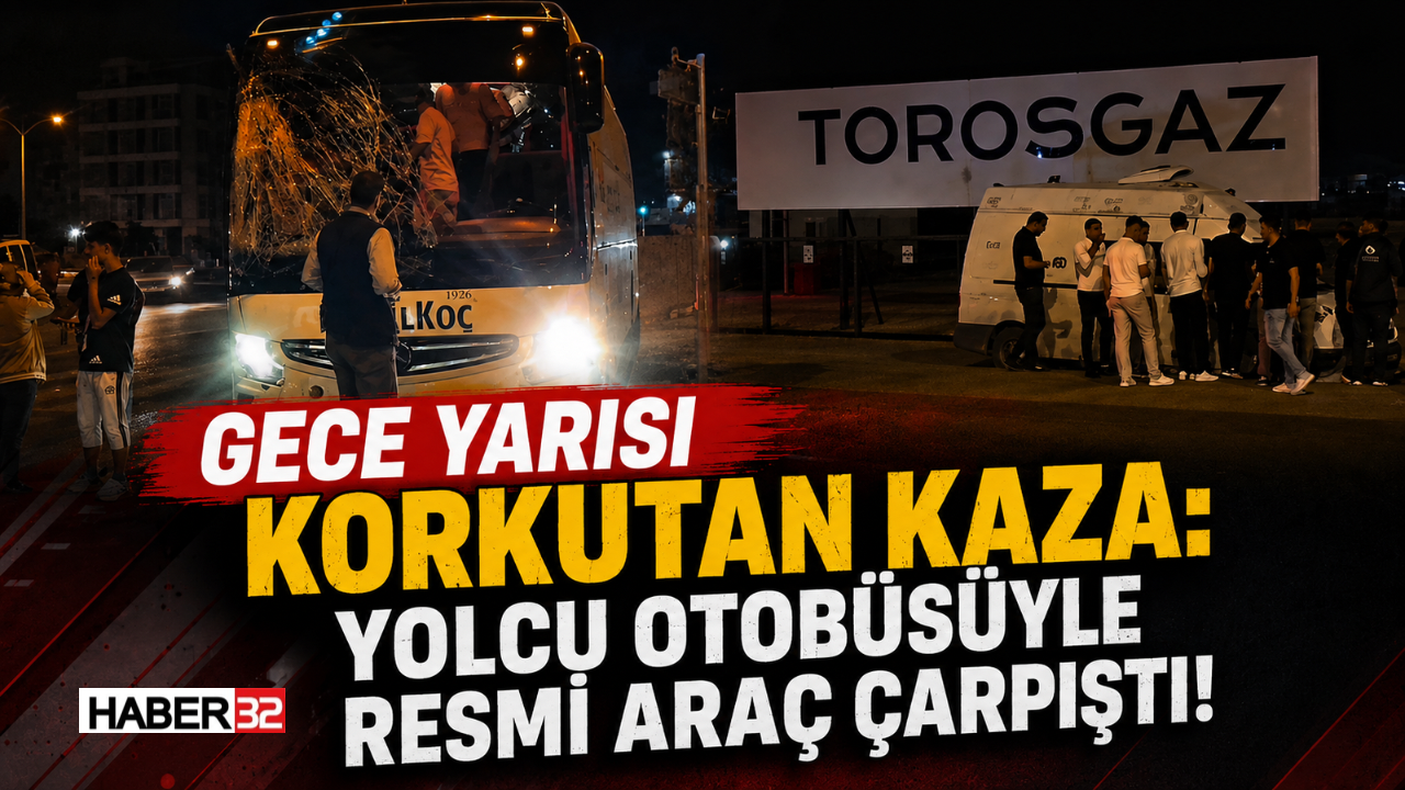 Yolcu Otobüsü Resmi Araçla Çarpıştı!