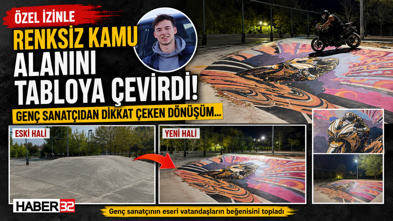 Özel İzinle, Renksiz Kamu Alanını Tabloya Çevirdi!