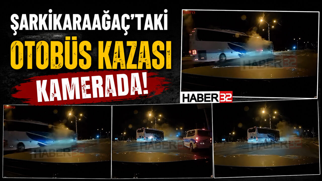 Yolcu Otobüsüyle Minibüsün Çarpıştığı Kaza Kamerada!