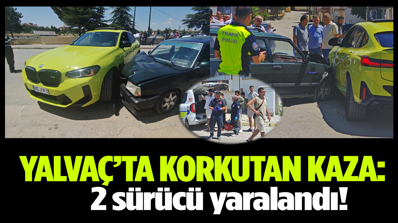 Yalvaç'ta Korkutan Kaza: 2 Yaralı!